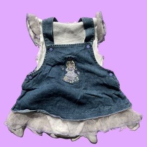 Y2K Precious Moments Overall Baby Dress